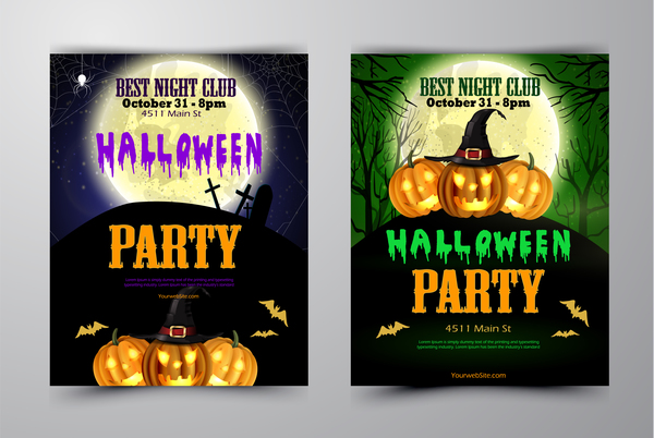 Halloween flyer and cover brochure template vector 01 - WeLoveSoLo