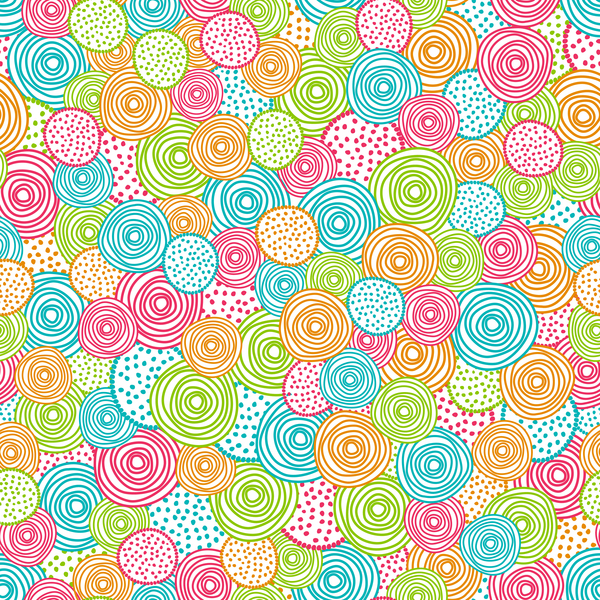seamless pattern hand drawn circles 
