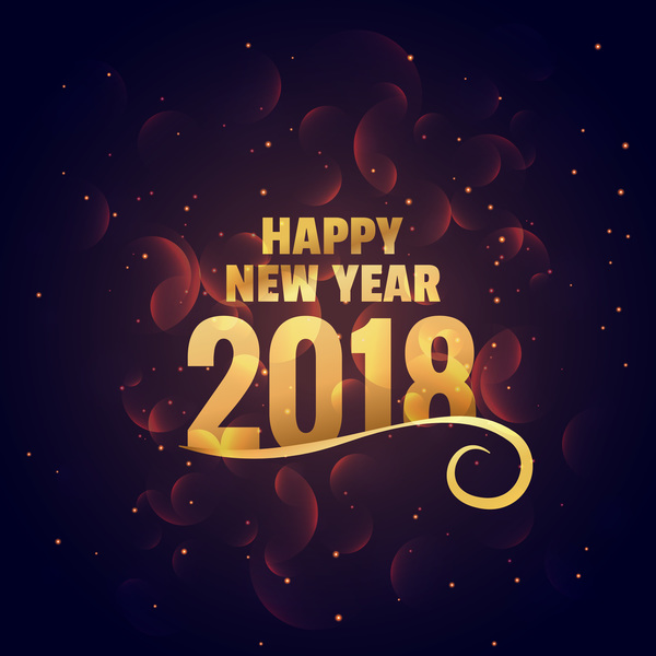 year new happy dark blue 2018 