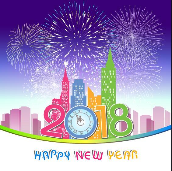 year new holiday firwork 2018 city 