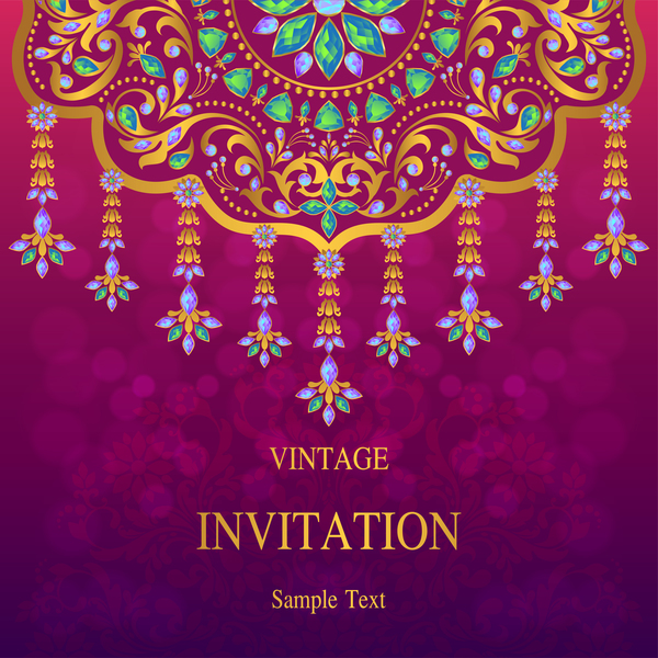 vintage styles invitation india card  