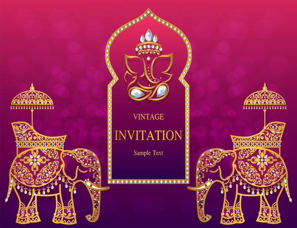 vintage styles invitation india card 
