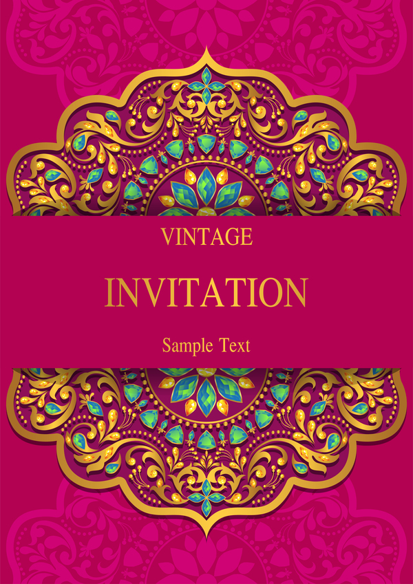 vintage styles invitation india card 