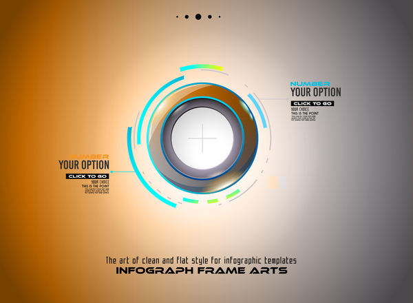 infographic gold frames 