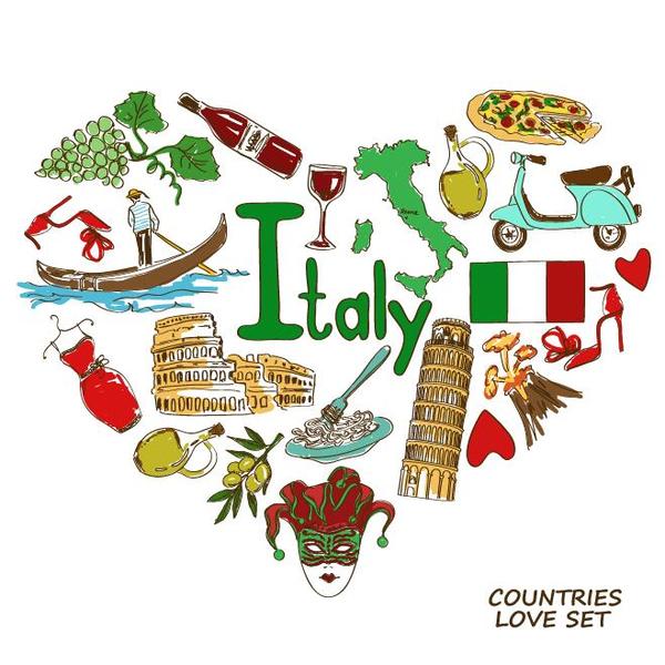 shape Italy heart country 