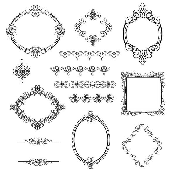 ornaments lines frame 