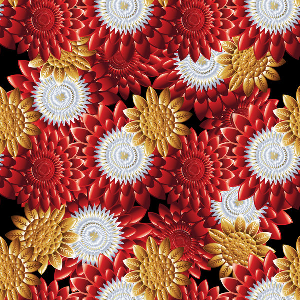 seamless pattern luxury flowers 