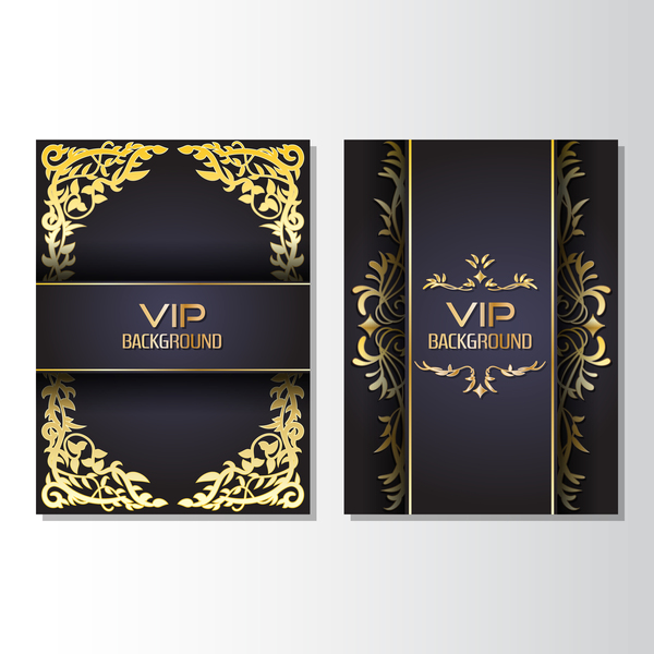 vip luxury golden cover brochure 