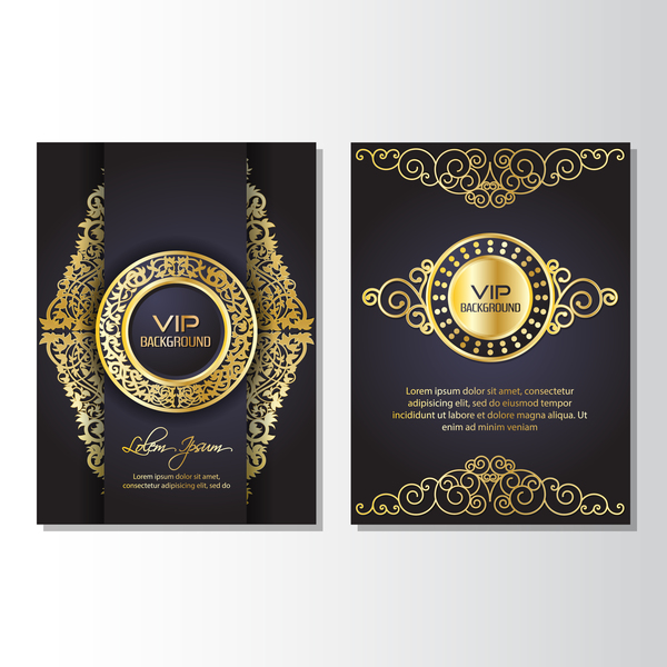 vip luxury golden cover brochure 