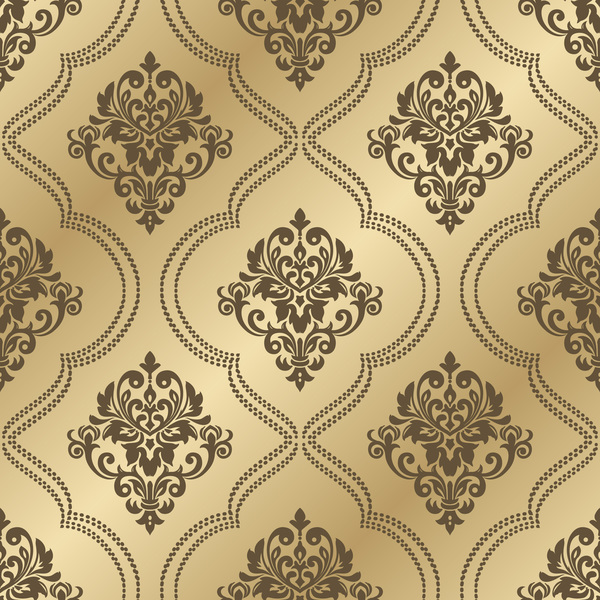 seampes pattern luxury golden damask 