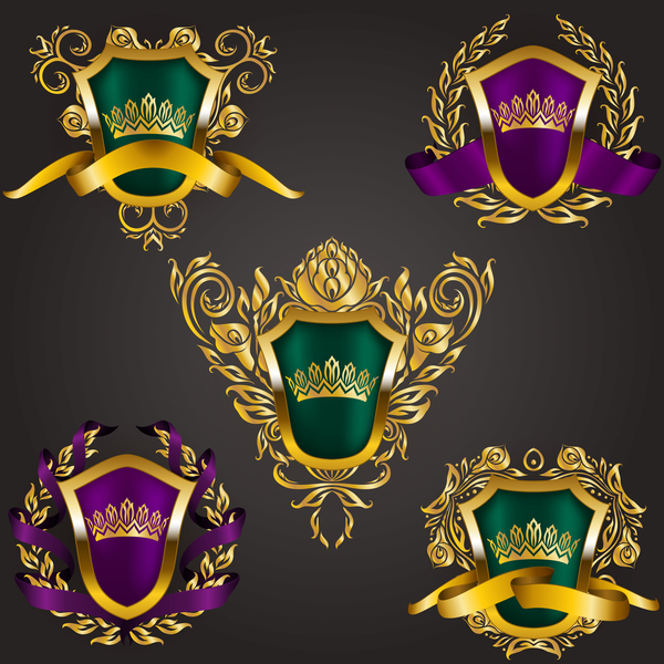 shield luxury label heraldic 
