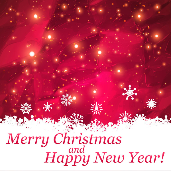 Merry Christmas And Happy New Year Background Red Abstract Vector Welovesolo