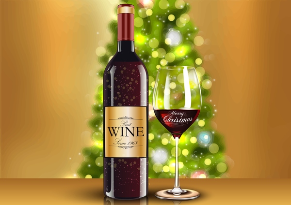 wine merry glass cup christmas 