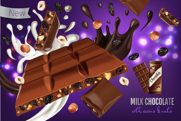 raisin poster nuts milk chocolate 