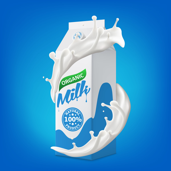 splashing packaging milk carton 