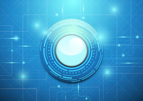 technology modern geometric circle blue 