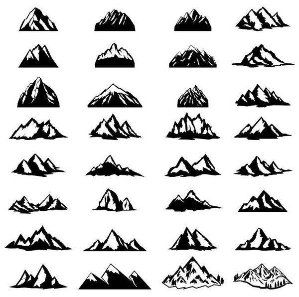 Mountain illustration vectors set 02 - WeLoveSoLo
