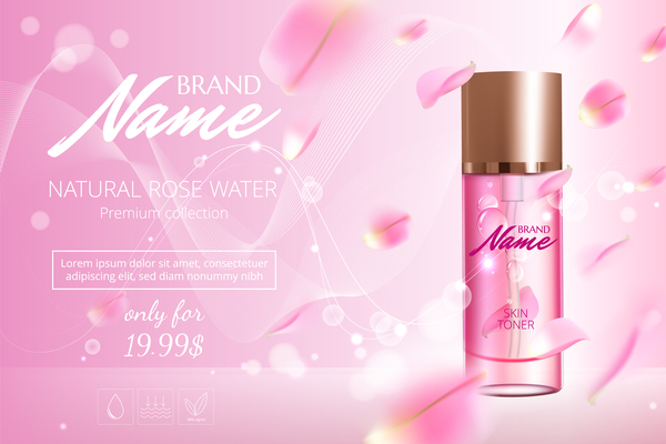water rose poster nature cosmetic 