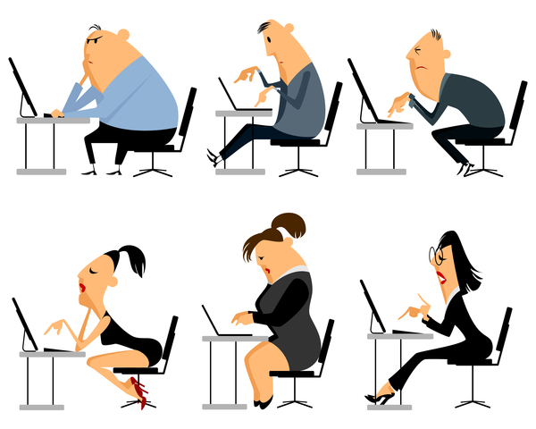 Office workers cartoon vector design 01 - WeLoveSoLo