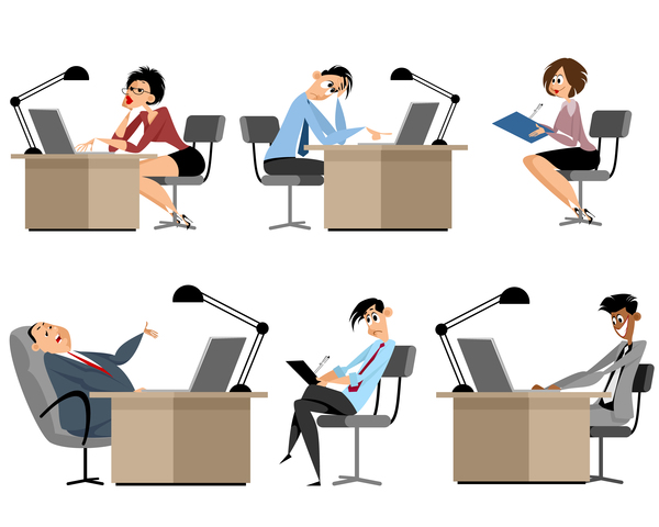 Office workers cartoon vector design 03 - WeLoveSoLo