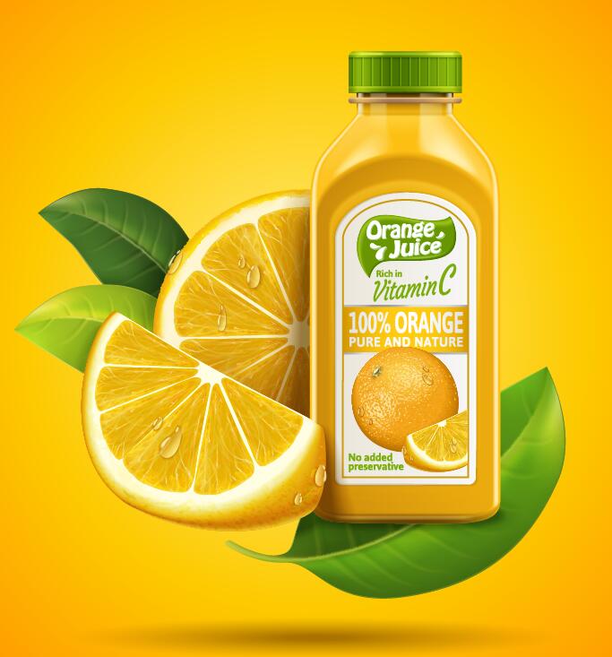 pure packaging orange nature juice bottles 
