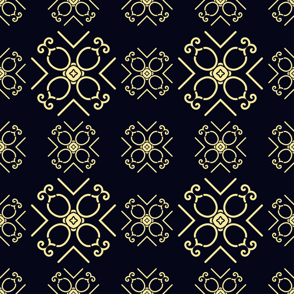 vintage seamless pattern ornament golden 
