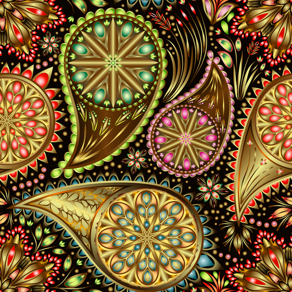 seamless pattern paisley ornate 