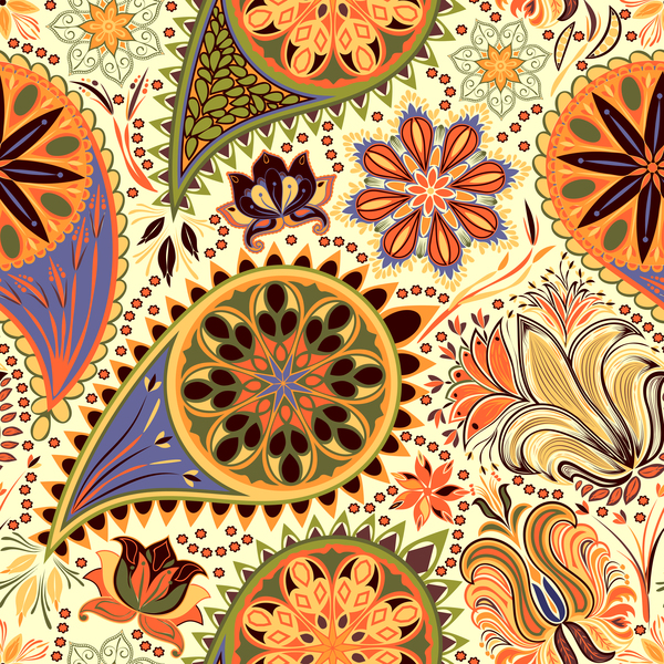 seamless pattern paisley ornate 