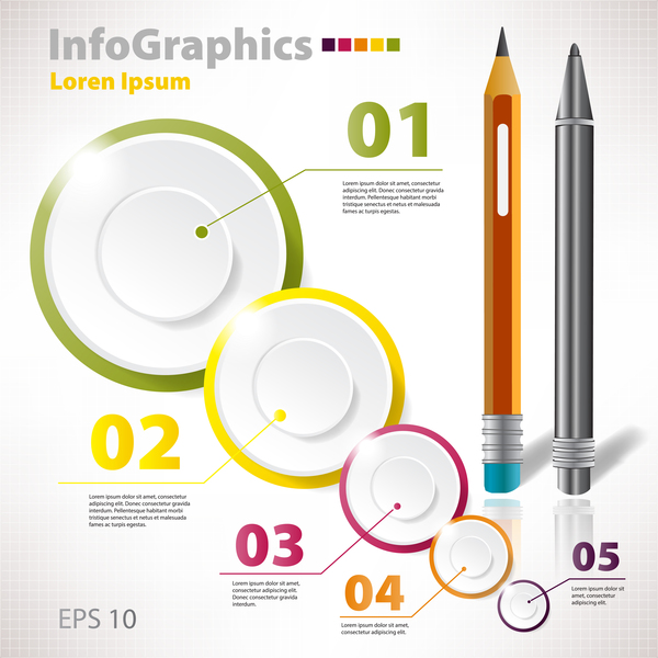pen light infographic circle 