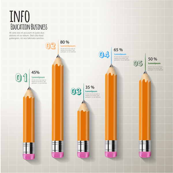 pencil modern infographic business 