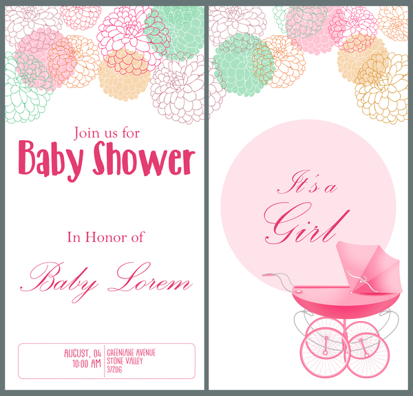 vertical shower pink banner baby 