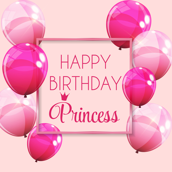 pink happy card birthday balloon 