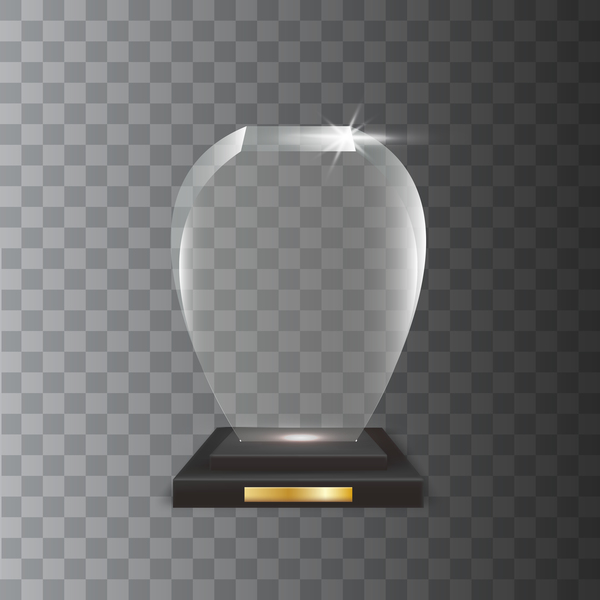 trophy polygon glass award acrylic 