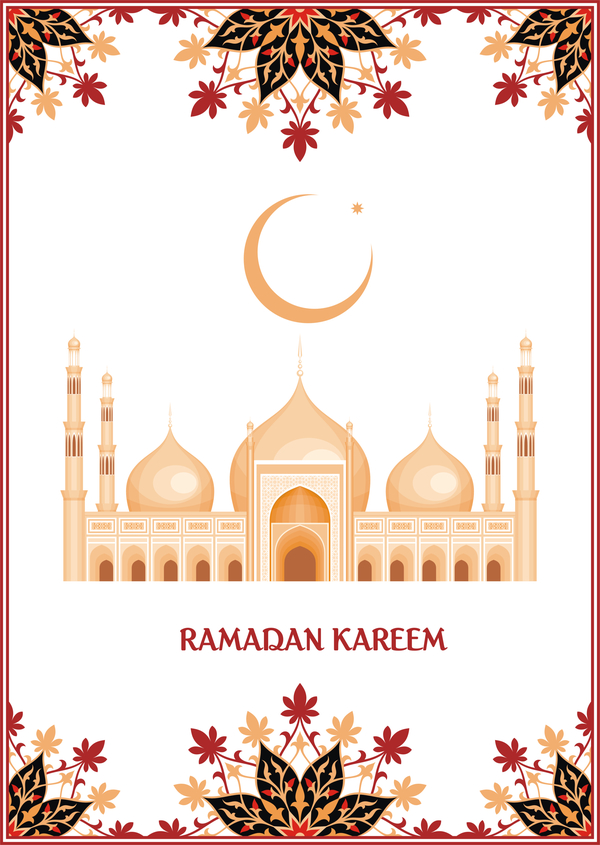 ramadan kareem frame decor card 