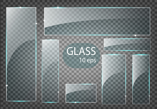 rectangle glass banner 