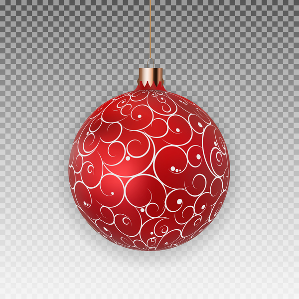 xmas red floral baubles 