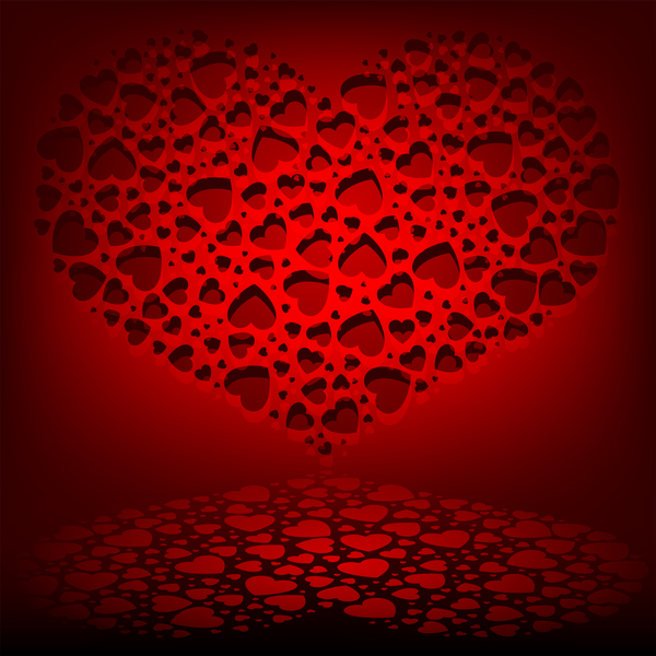 red openwork heart 