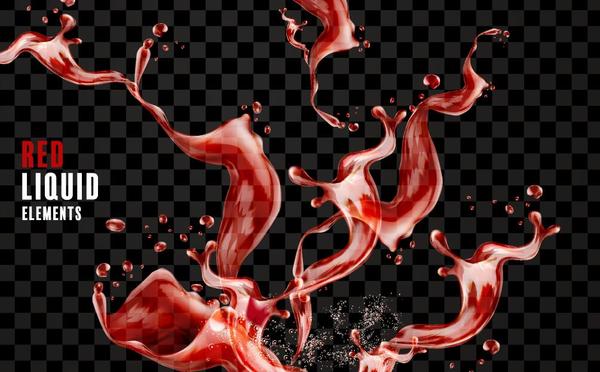 splashing red liquid  