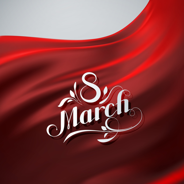 satin red March card 