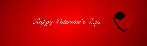 valentine red heart day banner 