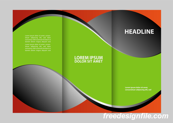 red green for flyer cover brochure black 