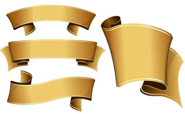 ribbon Retro font golden 