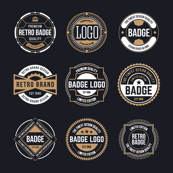 Retro font badge 