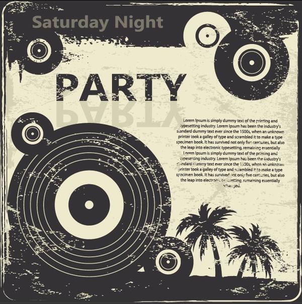 teplate Retro font party flyer 