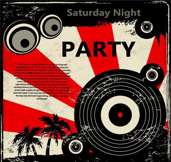 teplate Retro font party flyer 