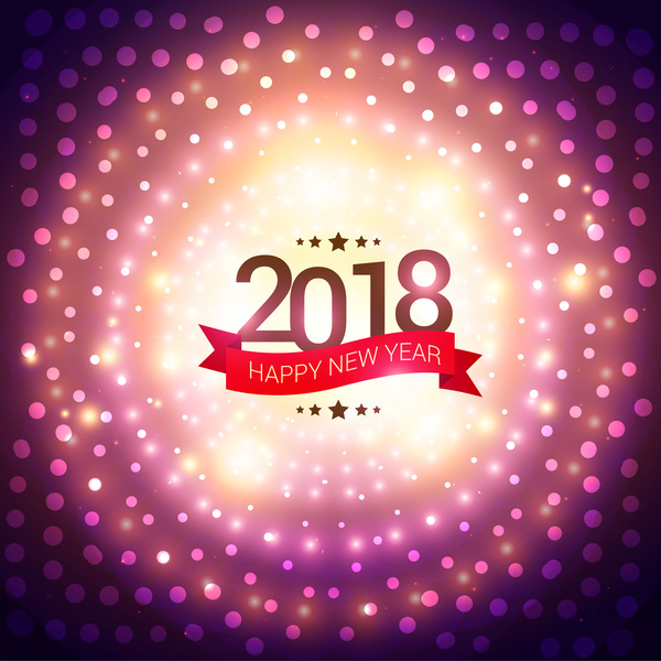 year ribbon new banner 2018 