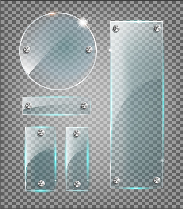 round rectangle glass banner 