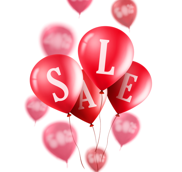 sale red discount balloon 