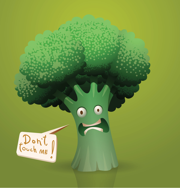 scared cartoon broccoli 