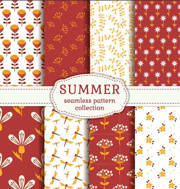 summer seamless Patterns 